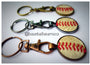 The Baseball Seams Company Baseball Seam Keychain made with used baseball seams, product detail view