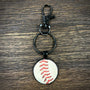 The Baseball Seams Company Black Baseball Seam Keychain, product detail view