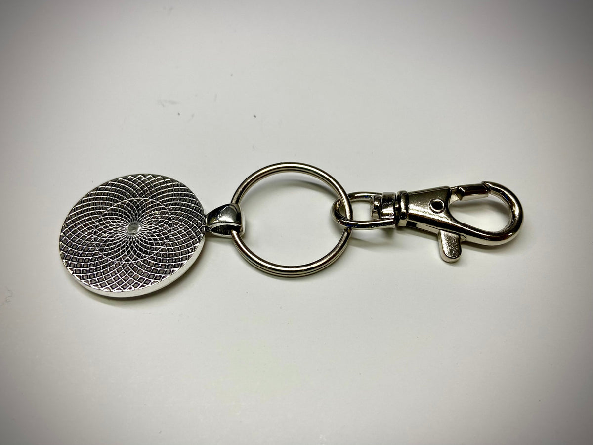The Baseball Seams Company Silver Baseball Seam Keychain, product detail view