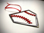 Baseball Home Plate Christmas Ornament - “STEEL HOME" Christmas Ornament