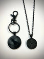 The Baseball Seams Company Black Baseball Seam Keychain, product detail view