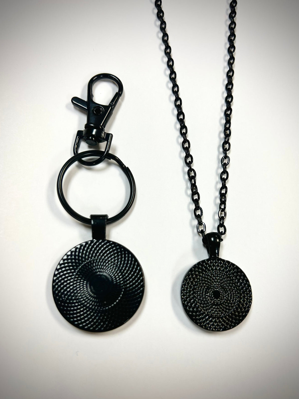The Baseball Seams Company Black Baseball Seam Keychain, product detail view