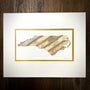 Custom State Artwork - North Carolina made from used baseballs, handcrafted art piece, vibrant design, framed.