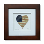 "America's Love" Original Artwork featuring a heart shape with American flag and baseball design.