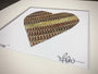 Customizable Baseball Heart Print in 10x10 White Matting featuring handmade heart design with baseball stitching.