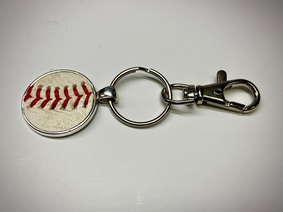The Baseball Seams Company Silver Baseball Seam Keychain, product detail view