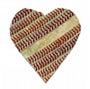 Customizable Baseball Heart Print in 10x10 White Matting featuring a heart shape made of baseball stitching.
