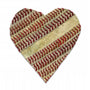 Customizable Baseball Heart Print in 10x10 White Matting featuring a heart shape made of baseball stitching.