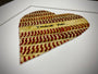 Customizable Baseball Heart Print in 10x10 White Matting featuring a heart made from baseball stitching with a thank you inscription.