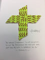 The Baseball Cross - Original Artwork Made from Actual Used Baseballs featuring a cross made of baseball material.