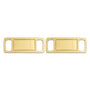 Custom stainless steel shoe and cleat tags in silver and gold with engraved text, designed for athletes to add Bible verses or initials to their cleats.