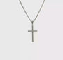 Cross Necklace w/ Box Chain | 24" | Stainless Steel