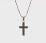 Christian Cross Necklace | Black Carbon Fiber