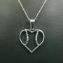Heart Baseball Necklace | Baseball Pendant | Baseball Necklace