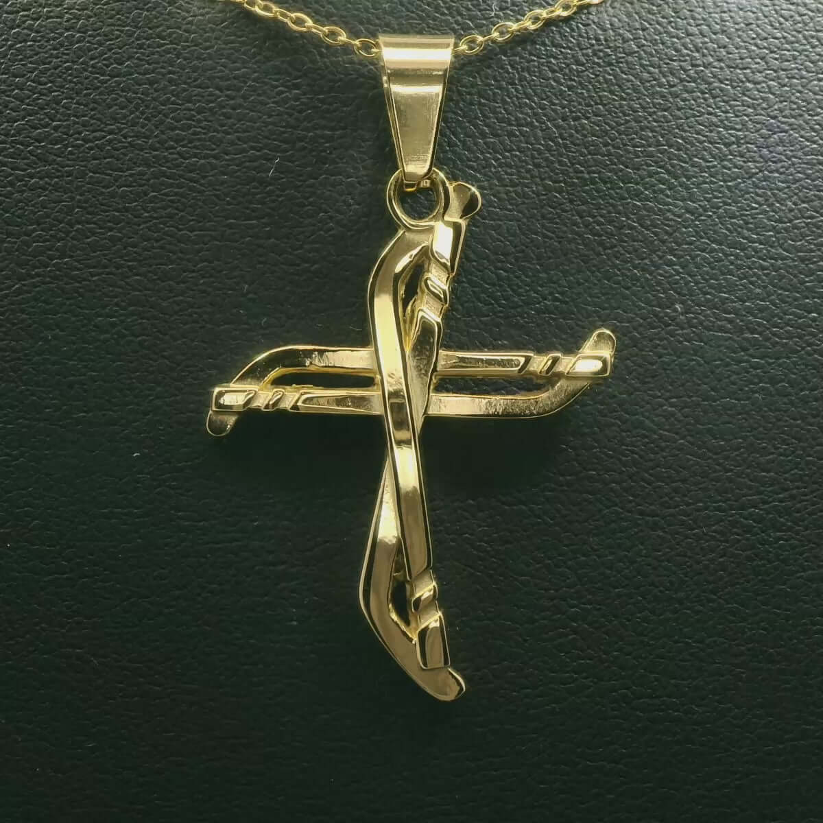Hockey Cross Necklace | AIF Hockey Necklace | Hockey Pendant | Hockey Jewelry
