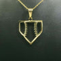 Home Plate Baseball Necklace | Baseball Pendant | Baseball Necklace