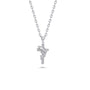 fishing fisher of men cross pendant on stainless steel chain showcasing a unique design with a fish and cross detail.