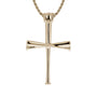 Gold 2.0 Baseball Bat Cross Necklace | 10k 10k Yellow Gold | All In Faith Baseball Bat Cross  Pendant