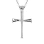2.0 Baseball Bat Cross Necklace | Sterling Silver | Five Tool Baseball