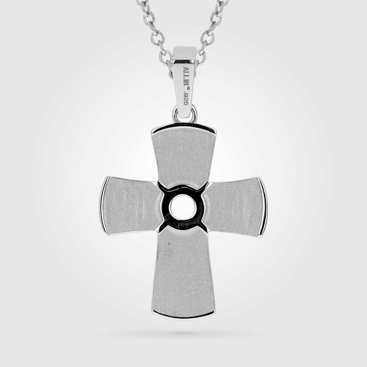 Sterling Weight Plate Cross Pendant