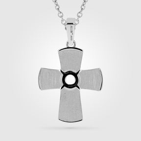 Sterling Weight Plate Cross Pendant