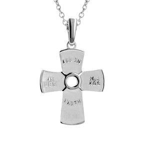 Sterling Weight Plate Cross Pendant