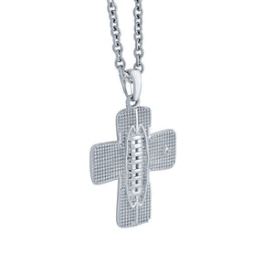 Blitz Football Cross Necklace - All In Faith | Football Cross Pendant