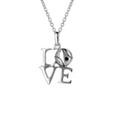 Sterling Mini Love Baseball Pendant