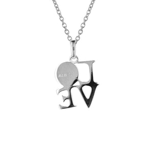 Love Baseball Necklace | Sterling Silver