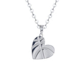 Sterling Mini Basketball Heart Pendant