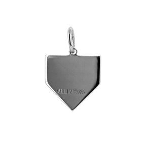 American Flag Home Plate Bracelet Charm | Sterling Silver