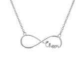 Infinity Cheer Necklace | Sterling Silver | Cheerleader Necklace Chain Pendant