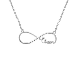 Infinity Cheer Necklace | Sterling Silver | Cheerleader Necklace Chain Pendant