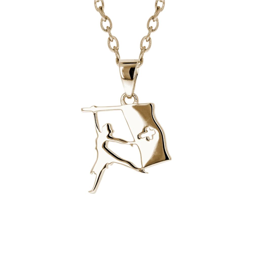 Flag Twirler & Color Guard Necklace | Yellow Gold