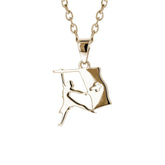 Flag Twirler & Color Guard Necklace | Yellow Gold