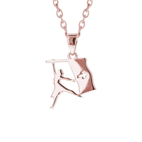 Flag Twirler & Color Guard Necklace | Rose Gold