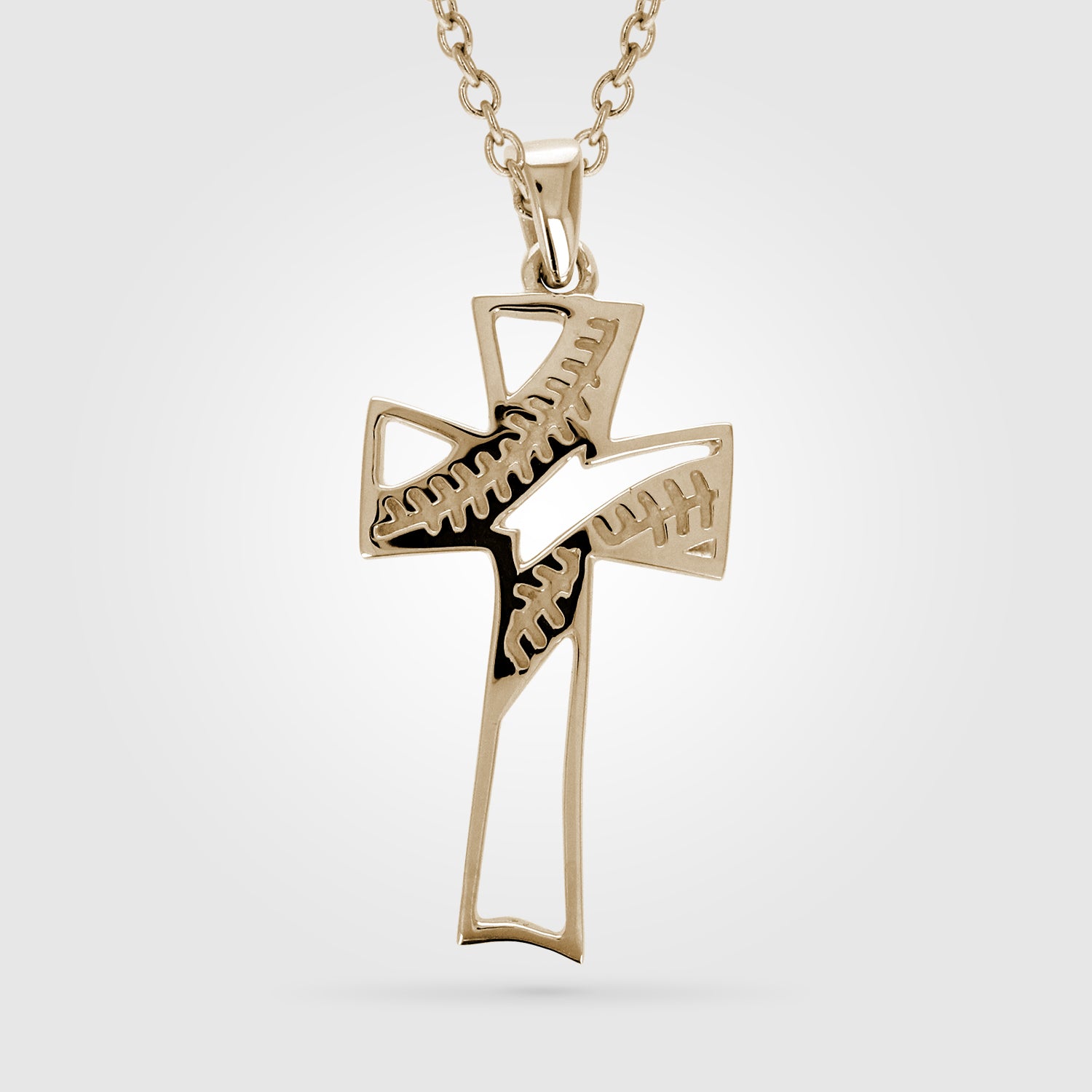 Gold Open Stitch Cross