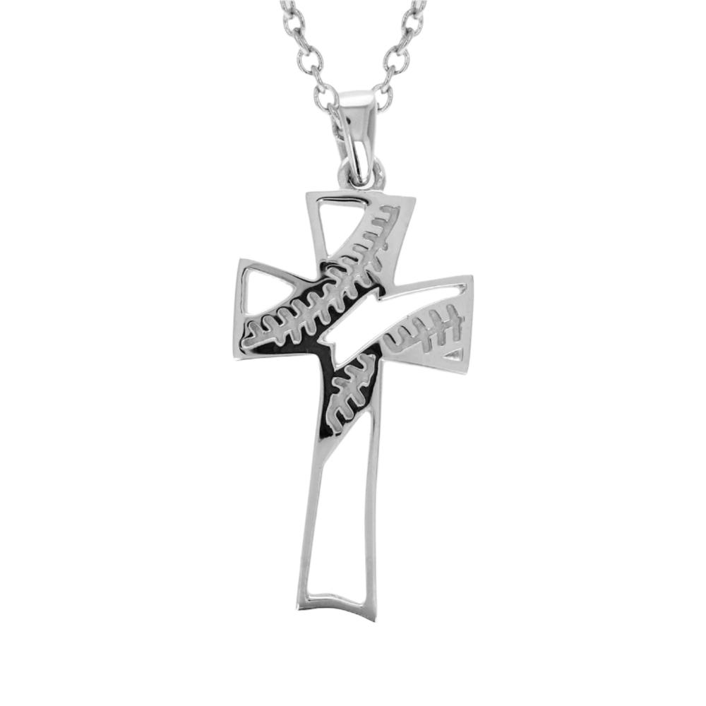 Sterling Open Stitch Cross