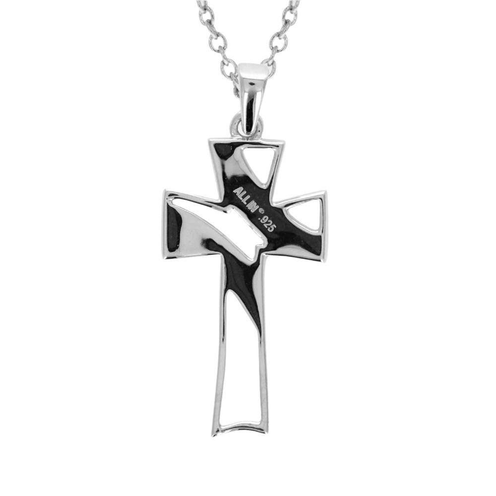 Sterling Open Stitch Cross