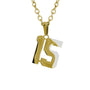 Gold Jersey Number Necklace | Gold Stainless Steel Number Pendant | All In Faith Jewelry