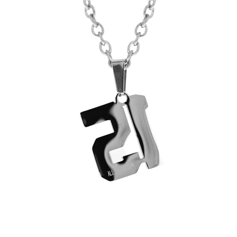 Jersey Number Necklace | Stainless Steel Custom Number Pendant
