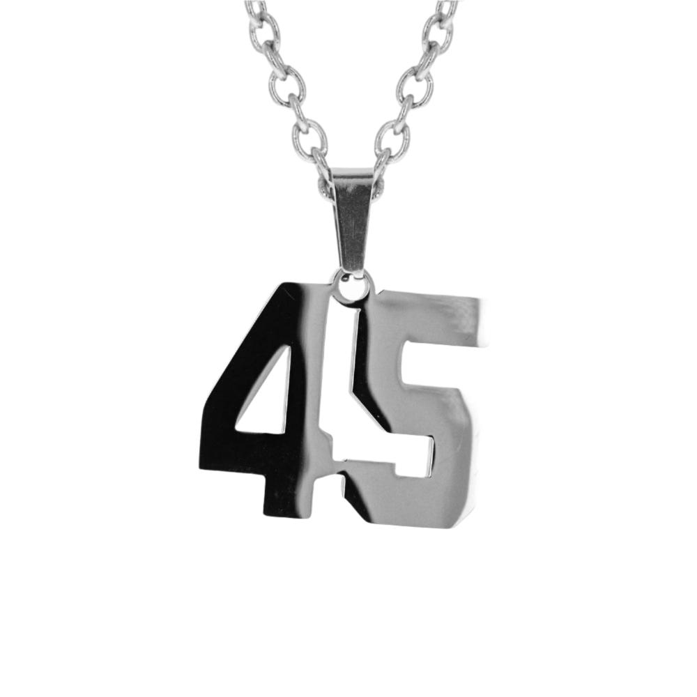 Jersey Number Necklace | Stainless Steel Custom Number Pendant