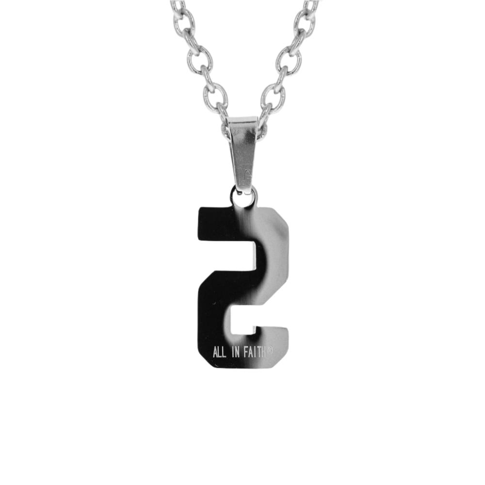 Jersey Number Necklace | Stainless Steel Custom Number Pendant
