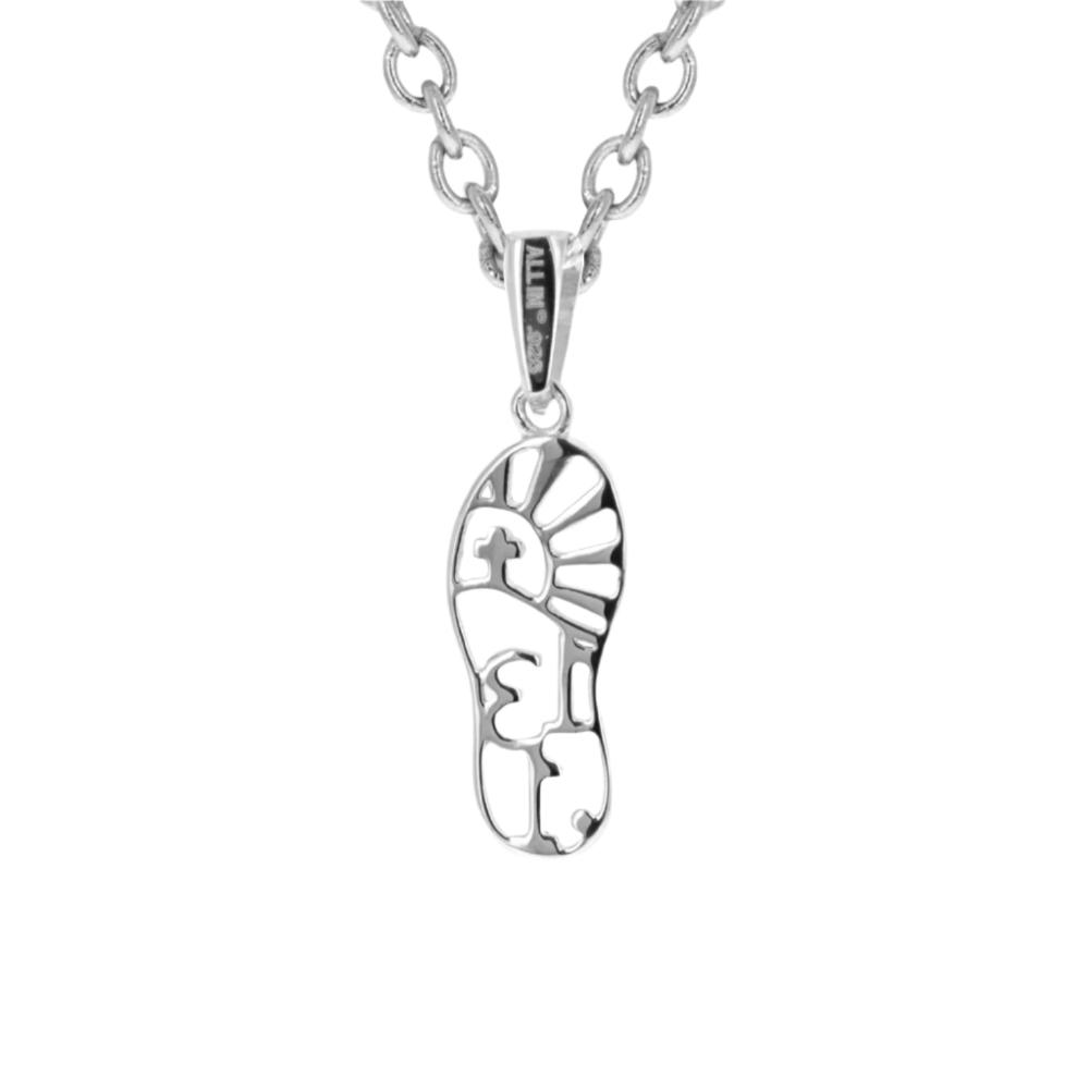 Silver Marathon Necklace | 925 Sterling Silver | 13.1 Mile Half Marathon Pendant