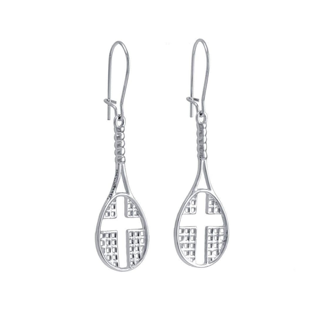Tennis Racket Dangle Earrings - All In Faith