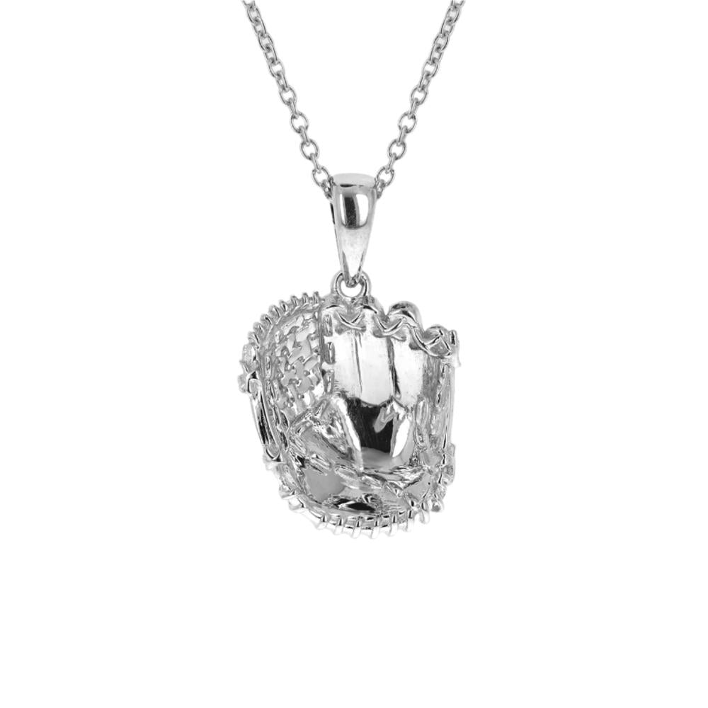 Sterling Mini Baseball Glove Pendant