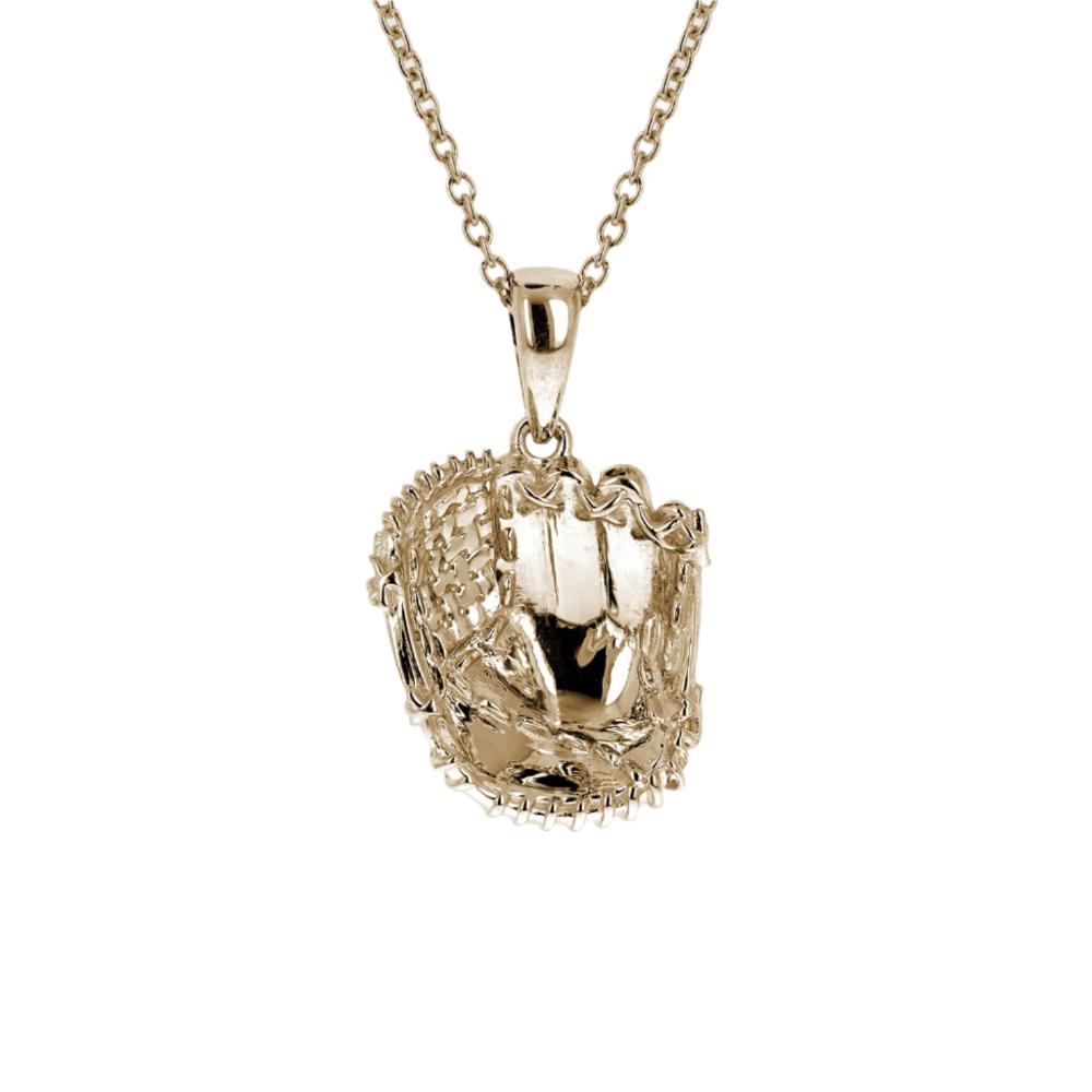 Gold Mini Baseball Glove Pendant