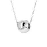 Mini Two Seam Baseball Necklace | Sterling Silver