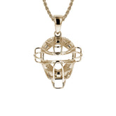 Baseball Catchers Mask Necklace | Gold