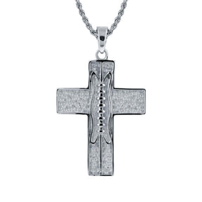 Extra Large Pigskin Football Cross Necklace | Gold | Football Cross Pendant | All In Faith